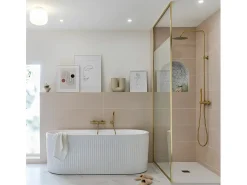 Luisa Coluna de duche mecânica dourado escovado 250 Essebagno