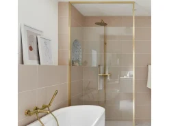 Luisa Coluna de duche mecânica dourado escovado 250 Essebagno