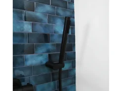 Luisa Combinação de base de duche de 3 peças preto Essebagno