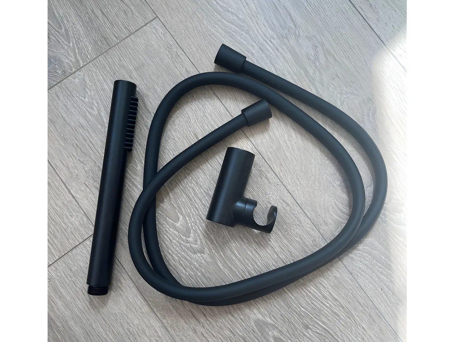 Luisa Combinação de base de duche de 3 peças preto Essebagno