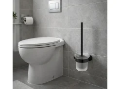 Luisa escova de WC com suporte preto Essebagno