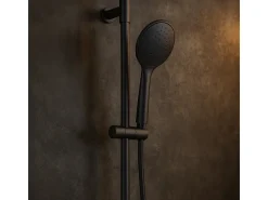 Luisa II Base de duche combinada de 3 peças em ouro escovado em cinzento metalizado Essebagno