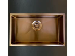 Luisa lava-loiça individual 1 cuba grande 76x45 em aço inoxidável cobre escovado Essebagno