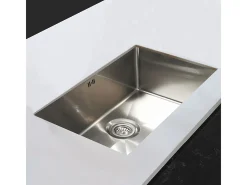 Luisa Lavatório 1 cuba individual grande 76x45 em aço inoxidável Essebagno