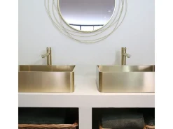 Luisa Misturadora de lavatório alto ouro escovado Essebagno