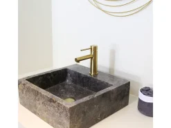 Luisa Misturadora de lavatório baixo ouro escovado Essebagno
