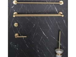 Luisa porta-rolos de papel higiénico em ouro escovado Essebagno