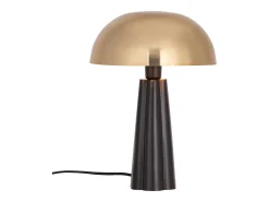 Luminária de mesa cogumelo em metal, D. 31 x A.42 cm, Dourado e preto, RANDALL