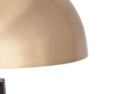 Luminária de mesa cogumelo em metal, D. 31 x A.42 cm, Dourado e preto, RANDALL