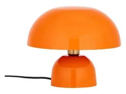 Luminária de mesa cogumelo de metal, D. 31 x A. 25 cm, Laranja, SIDNEY