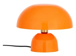 Luminária de mesa cogumelo de metal, D. 31 x A. 25 cm, Laranja, SIDNEY
