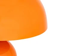 Luminária de mesa cogumelo de metal, D. 31 x A. 25 cm, Laranja, SIDNEY
