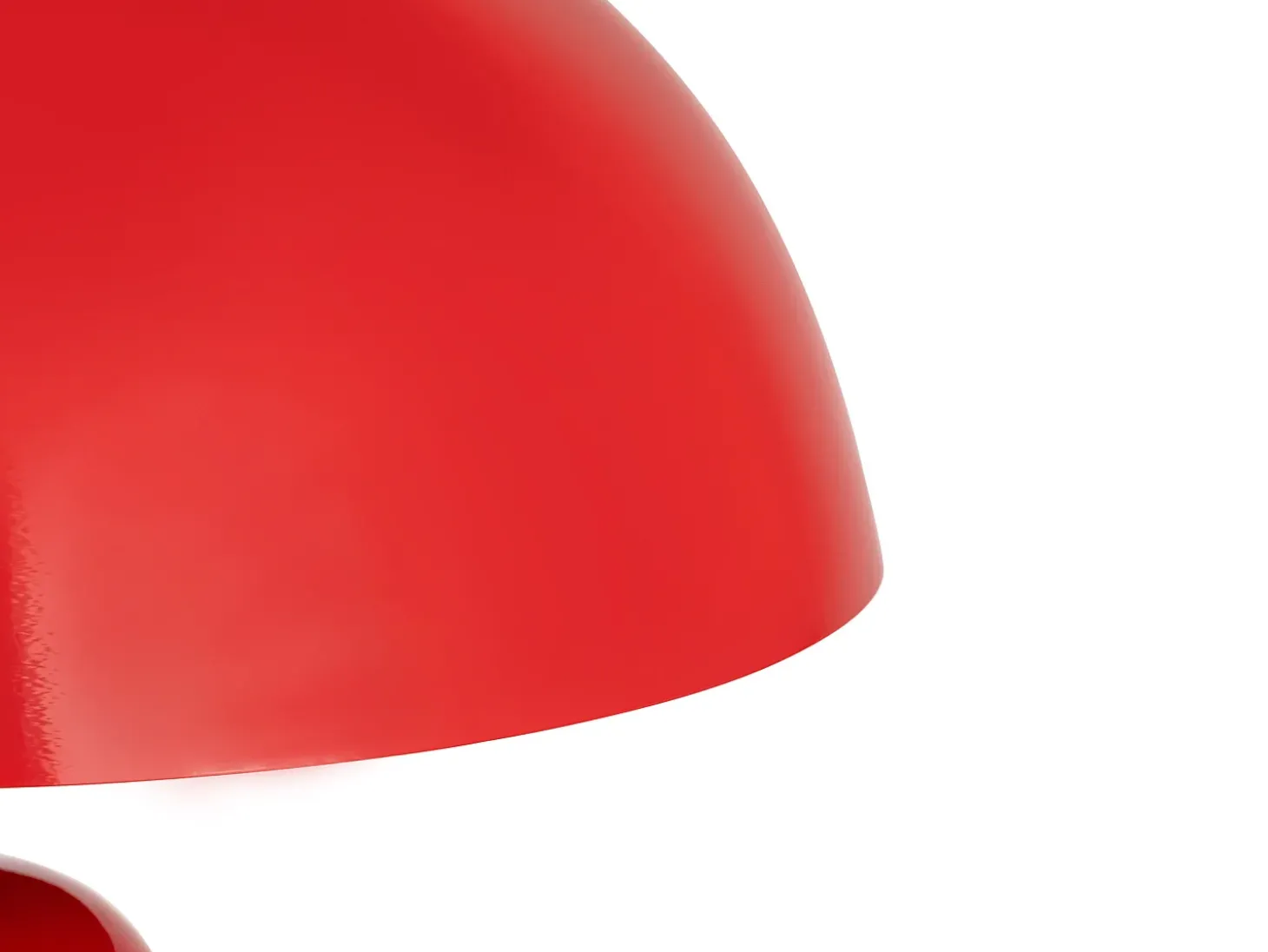 Luminária de mesa tipo cogumelo em metal, D. 39 x H.52 cm, Vermelho brilhante, LARKIN