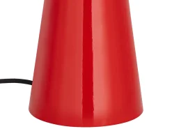 Luminária de mesa tipo cogumelo em metal, D. 39 x H.52 cm, Vermelho brilhante, LARKIN