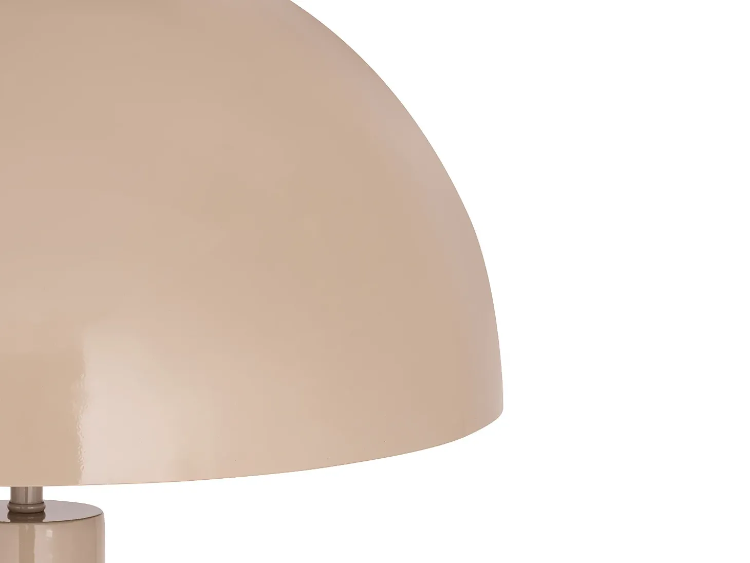 Luminária de pé tipo cogumelo em metal, D. 45 x A. 147 cm, bege brilhante, ELDON