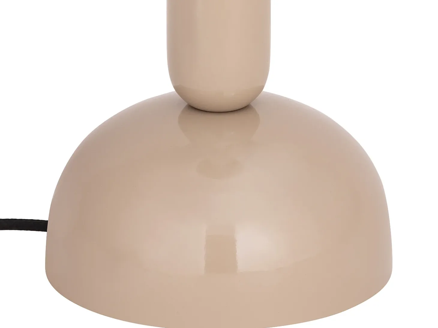 Luminária de pé tipo cogumelo em metal, D. 45 x A. 147 cm, bege brilhante, ELDON