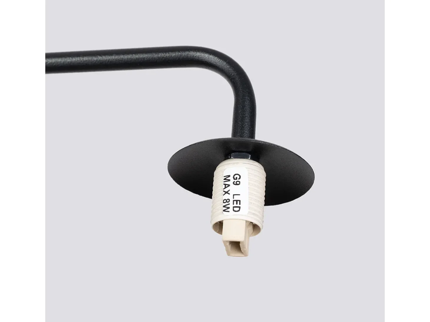 Luminária de parede Bealy minimalista, aço/vidro - 1 fontes de luz 4000K - L.10 x H.21 cm - preto/branco