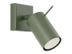 Luminária de parede Briix moderno, aço - 1 fontes de luz 4000K - L.8 x H.8 cm - verde oliva