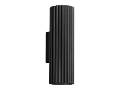 Luminária de parede Gloow minimalista, alumínio - 2 fontes de luz 3000K - L.6.5 x H.20 cm - preto