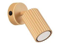 Luminária de parede Gloow minimalista, alumínio - 1 fontes de luz 4000K - L.8 x H.16 cm - dourado