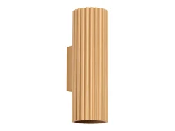 Luminária de parede Gloow minimalista, alumínio - 2 fontes de luz 4000K - L.6.5 x H.20 cm - dourado