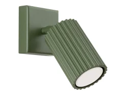Luminária de parede Gloow minimalista, alumínio - 1 fontes de luz 3000K - L.8 x H.8 cm - verde oliva