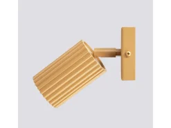 Luminária de parede Gloow minimalista, alumínio - 1 fontes de luz 3000K - L.8 x H.8 cm - dourado