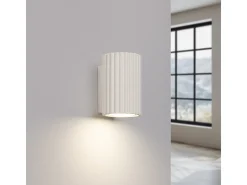 Luminária de parede Gloow minimalista, alumínio - 1 fontes de luz 4000K - L.6.5 x H.10 cm - bege