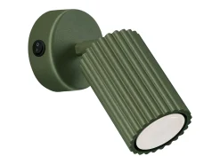 Luminária de parede Gloow minimalista, alumínio - 1 fontes de luz 4000K - L.8 x H.16 cm - verde oliva