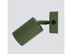 Luminária de parede Gloow minimalista, alumínio - 1 fontes de luz 4000K - L.8 x H.16 cm - verde oliva