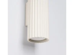 Luminária de parede Gloow minimalista, alumínio - 2 fontes de luz 3000K - L.6.5 x H.30 cm - bege