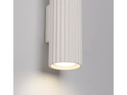 Luminária de parede Gloow minimalista, alumínio - 2 fontes de luz 3000K - L.6.5 x H.30 cm - bege