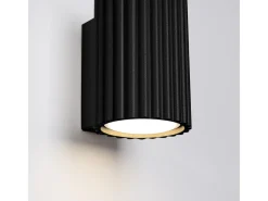 Luminária de parede Gloow minimalista, alumínio - 1 fontes de luz 4000K - L.6.5 x H.10 cm - preto
