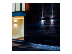 Luminária de parede LED Cubetto IP54 6,5W com aletas Corten ajustáveis