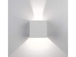 Luminária de parede LED Cubetto IP54 6,5W com aletas Corten ajustáveis
