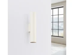 Luminária de parede Toris sótão, aço - 2 fontes de luz 3000K - L.6 x H.30 cm - bege