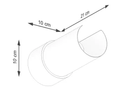 Luminária de parede Torow minimalista, aço - 1 fontes de luz 4000K - L.10 x H.21 cm - branco