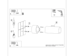 Luminária de parede Torow minimalista, aço - 1 fontes de luz 4000K - L.10 x H.21 cm - branco