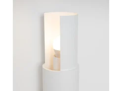 Luminária de parede Torow minimalista, aço - 2 fontes de luz 3000K - L.10 x H.37 cm - branco