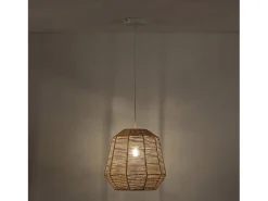 Luminária de teto Akina de papel trançado, diâmetro 31 cm.