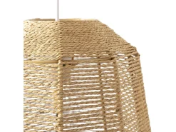 Luminária de teto Akina de papel trançado, diâmetro 31 cm.
