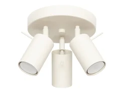 Luminária de teto Briix moderno, aço - 3 fontes de luz 3000K - L.19.5 x H.18.5 cm - bege
