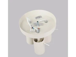 Luminária de teto Briix moderno, aço - 3 fontes de luz 3000K - L.19.5 x H.18.5 cm - bege