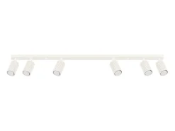 Luminária de teto Gloow minimalista, alumínio - 6 fontes de luz 4000K - L.117 x H.16.5 cm - bege