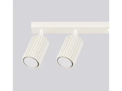 Luminária de teto Gloow minimalista, alumínio - 6 fontes de luz 4000K - L.117 x H.16.5 cm - bege