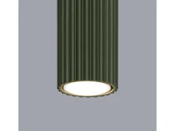 Luminária de teto Gloow minimalista, alumínio - 1 fontes de luz 3000K - L.6.5 x H.10 cm - verde oliva