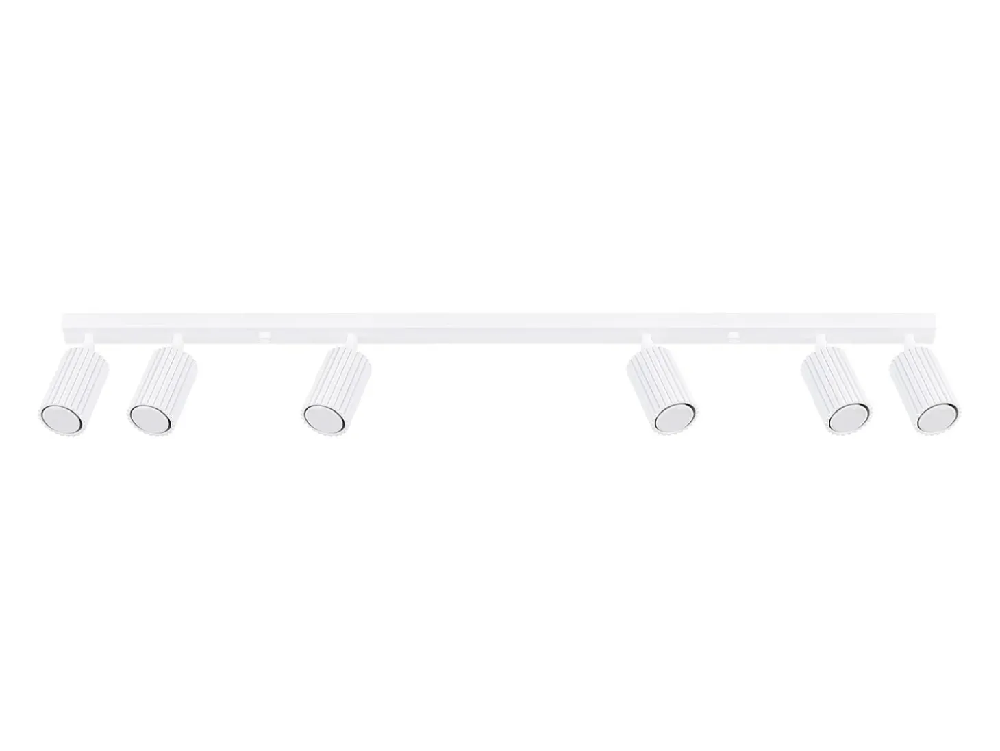 Luminária de teto Gloow minimalista, alumínio - 6 fontes de luz 3000K - L.117 x H.16.5 cm - branco