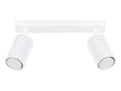 Luminária de teto Gloow minimalista, alumínio - 2 fontes de luz 4000K - L.30 x H.16.5 cm - branco