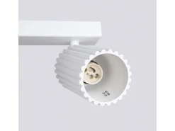Luminária de teto Gloow minimalista, alumínio - 2 fontes de luz 4000K - L.30 x H.16.5 cm - branco