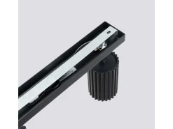 Luminária de teto Gloow minimalista, alumínio - 3 fontes de luz 4000K - L.45 x H.16.5 cm - preto